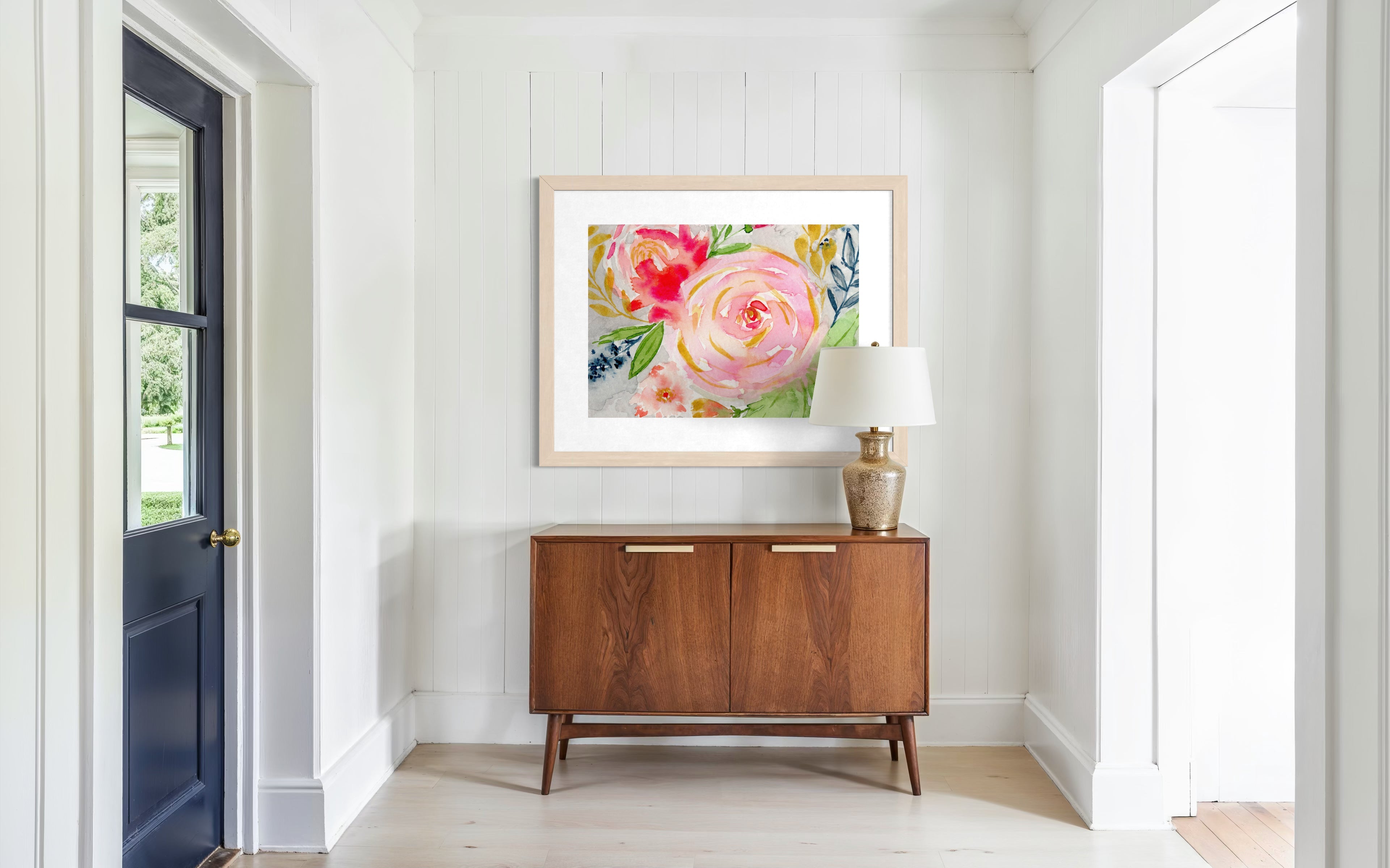 Botanical fine art print with soft watercolor tones – Shirley Browning Studio