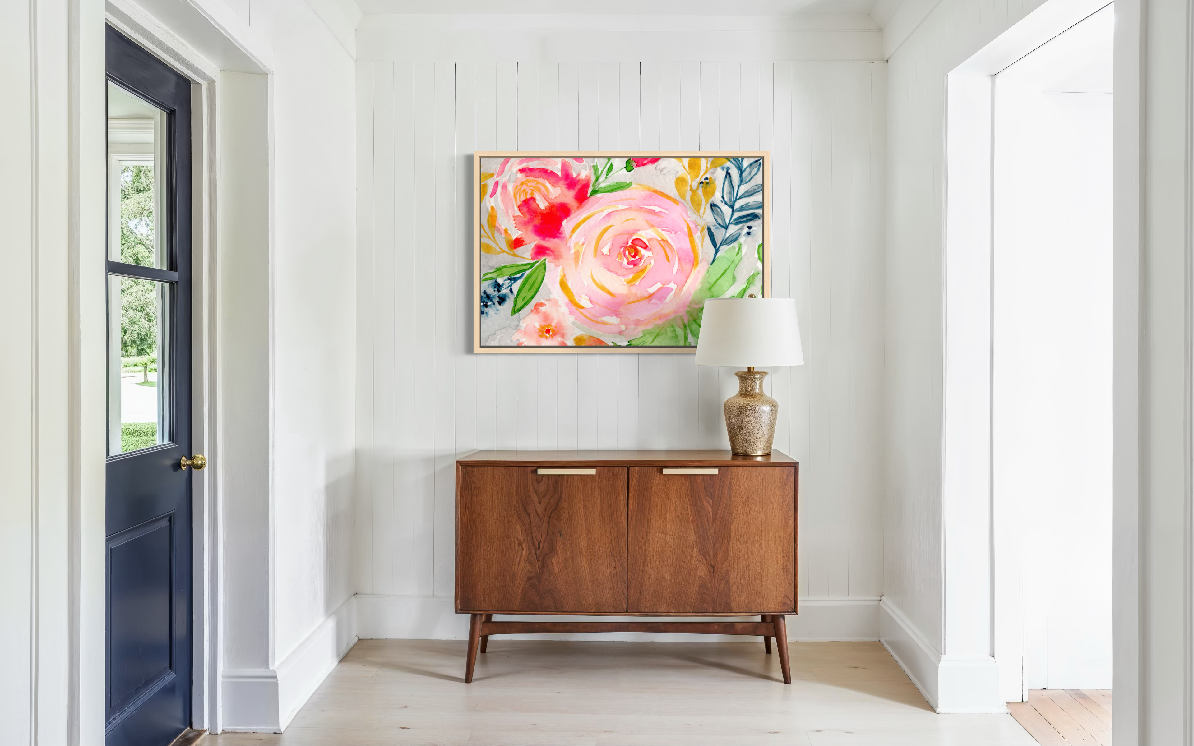 Gathered Roses - Watercolor Art Print | Floral Collection