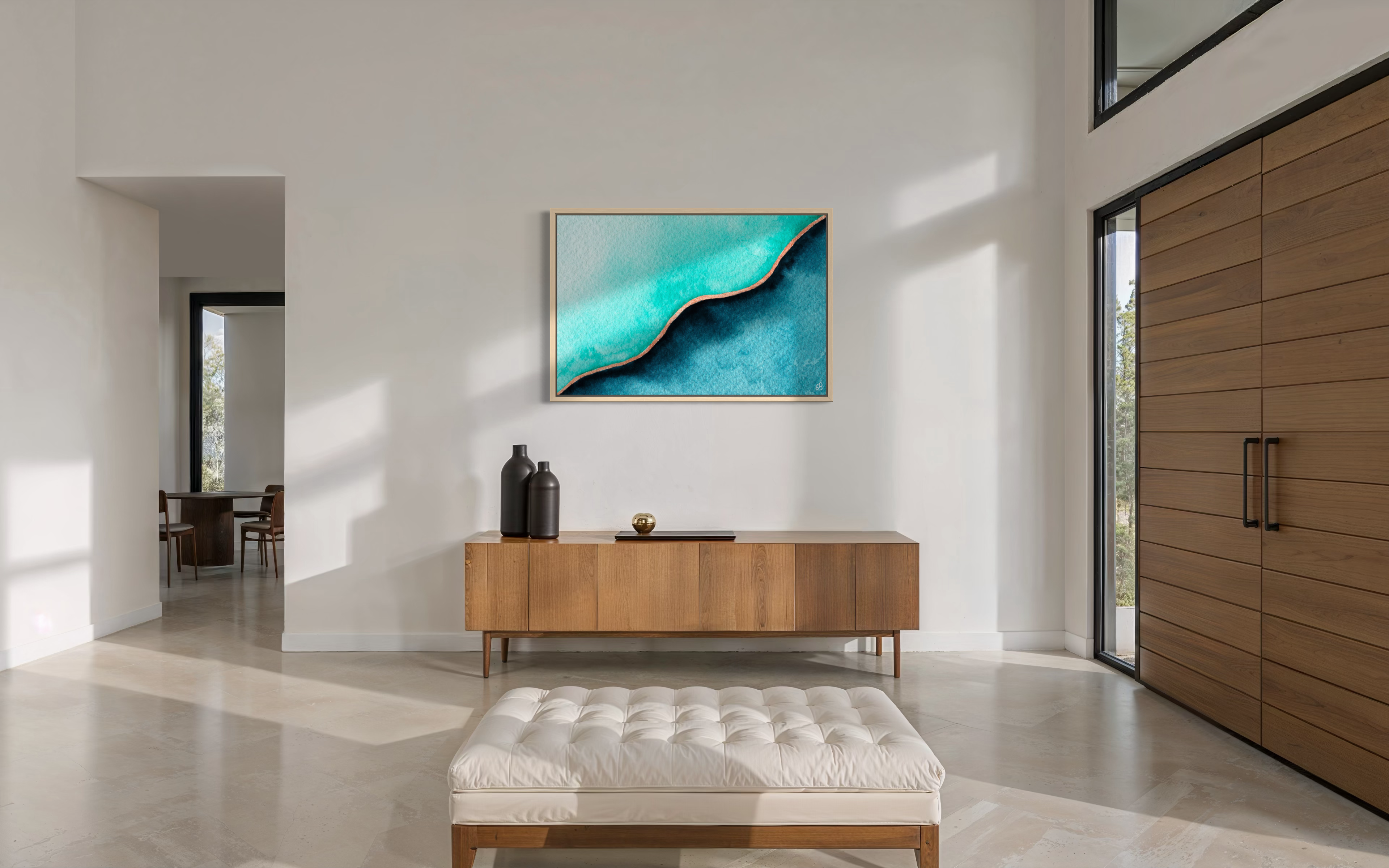 Where Oceans Meet - Watercolor Art Print | Abstract Collection