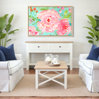 Turquoise Bloomscape - Watercolor Art Print | Floral Collection