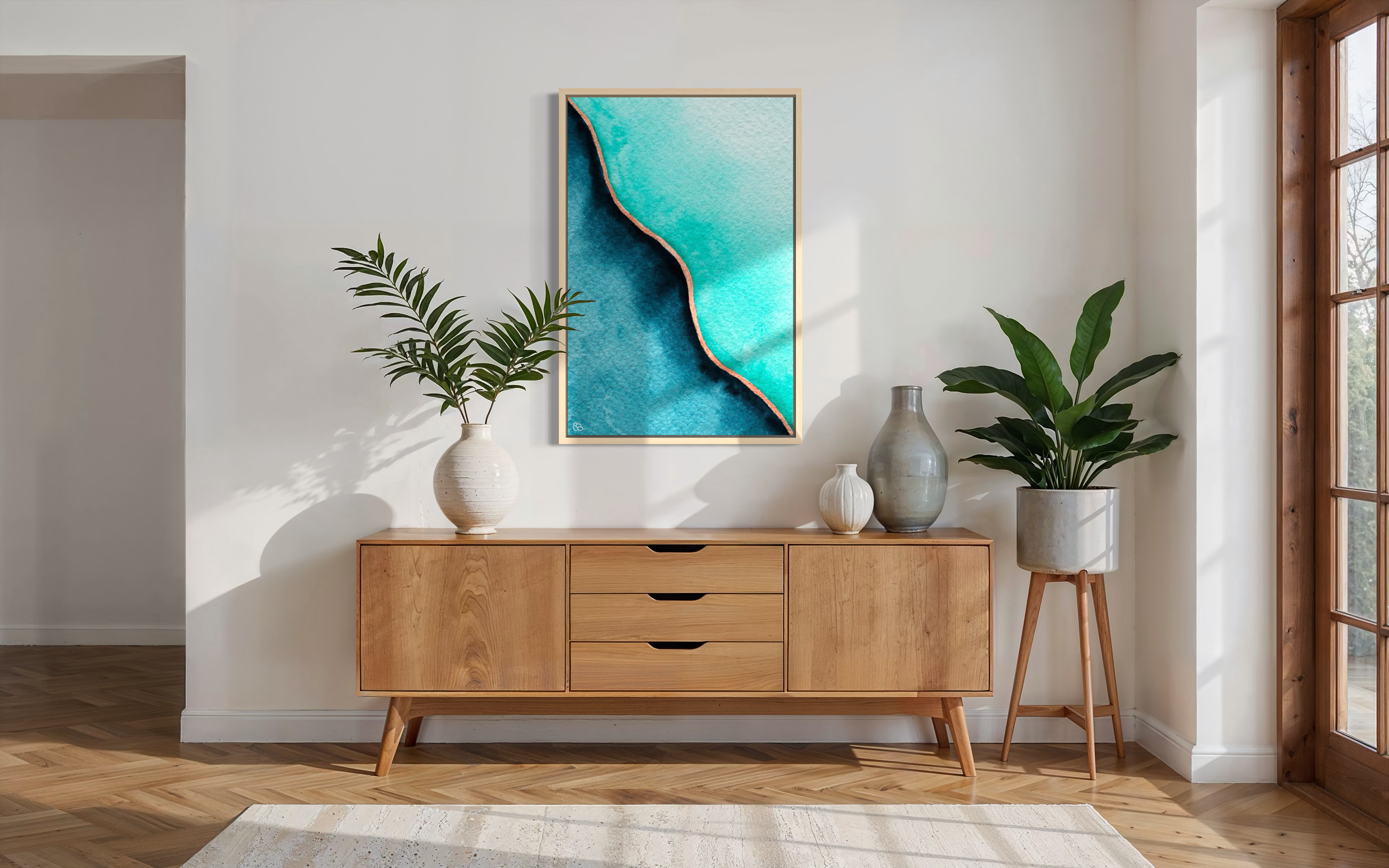 Where Oceans Meet - Watercolor Art Print | Abstract Collection