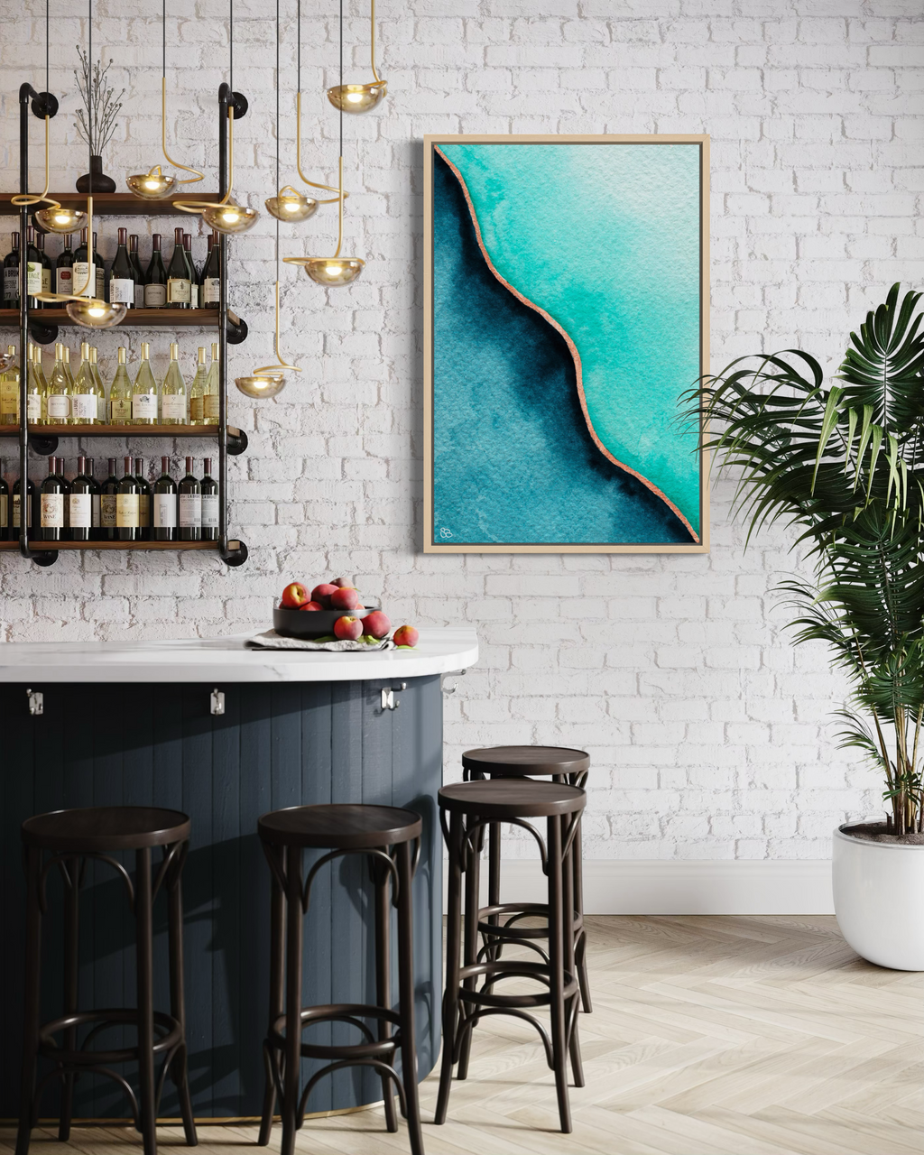 Where Oceans Meet - Watercolor Art Print | Abstract Collection