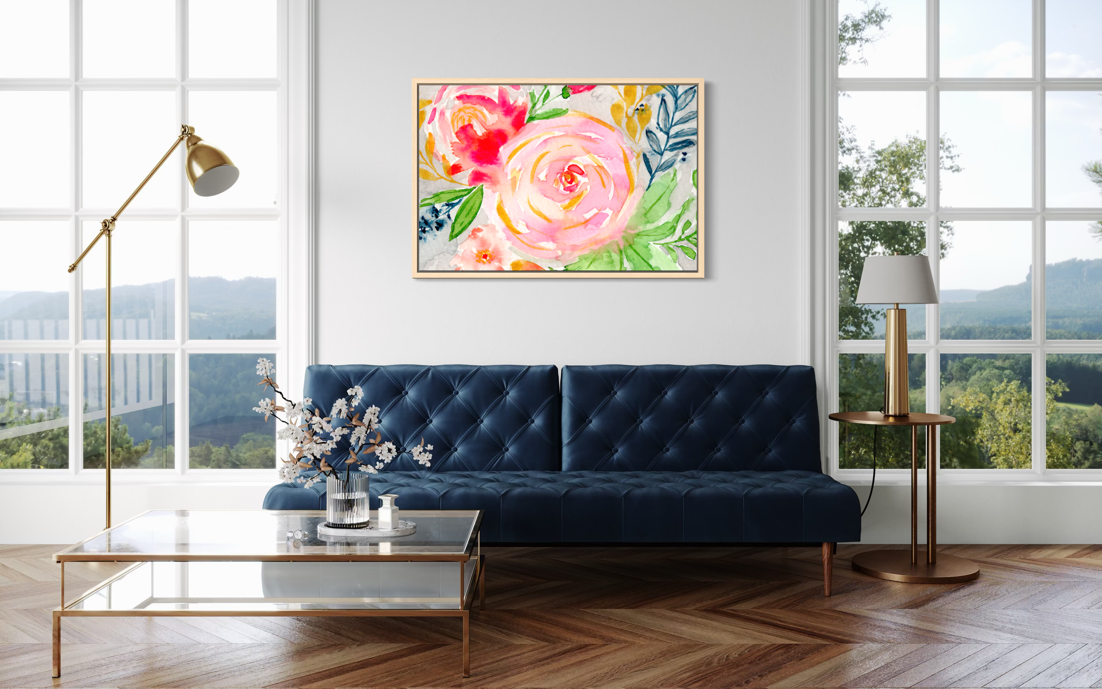 Gathered Roses - Watercolor Art Print | Floral Collection
