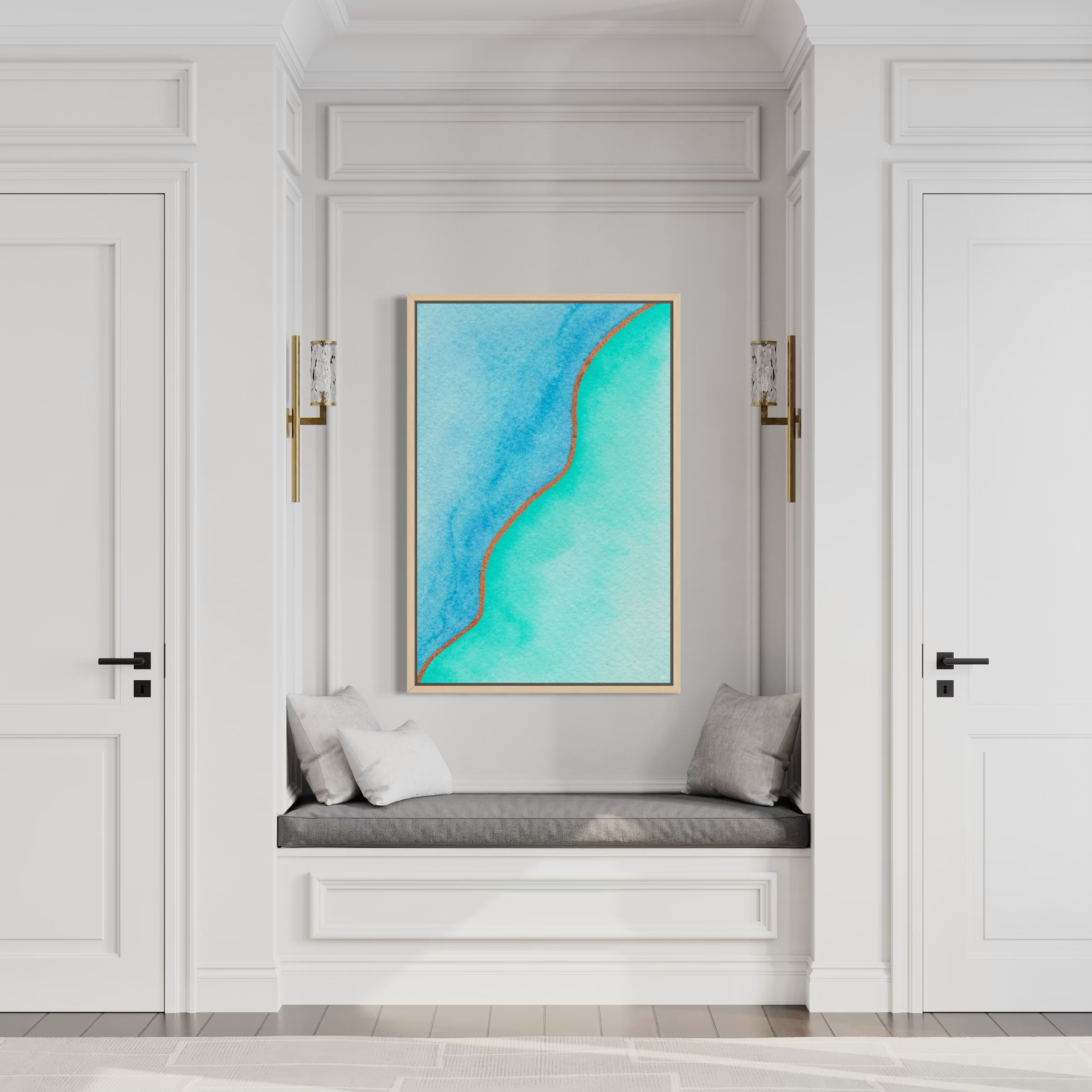 Luminous Current - Watercolor Art Print | Abstract Collection