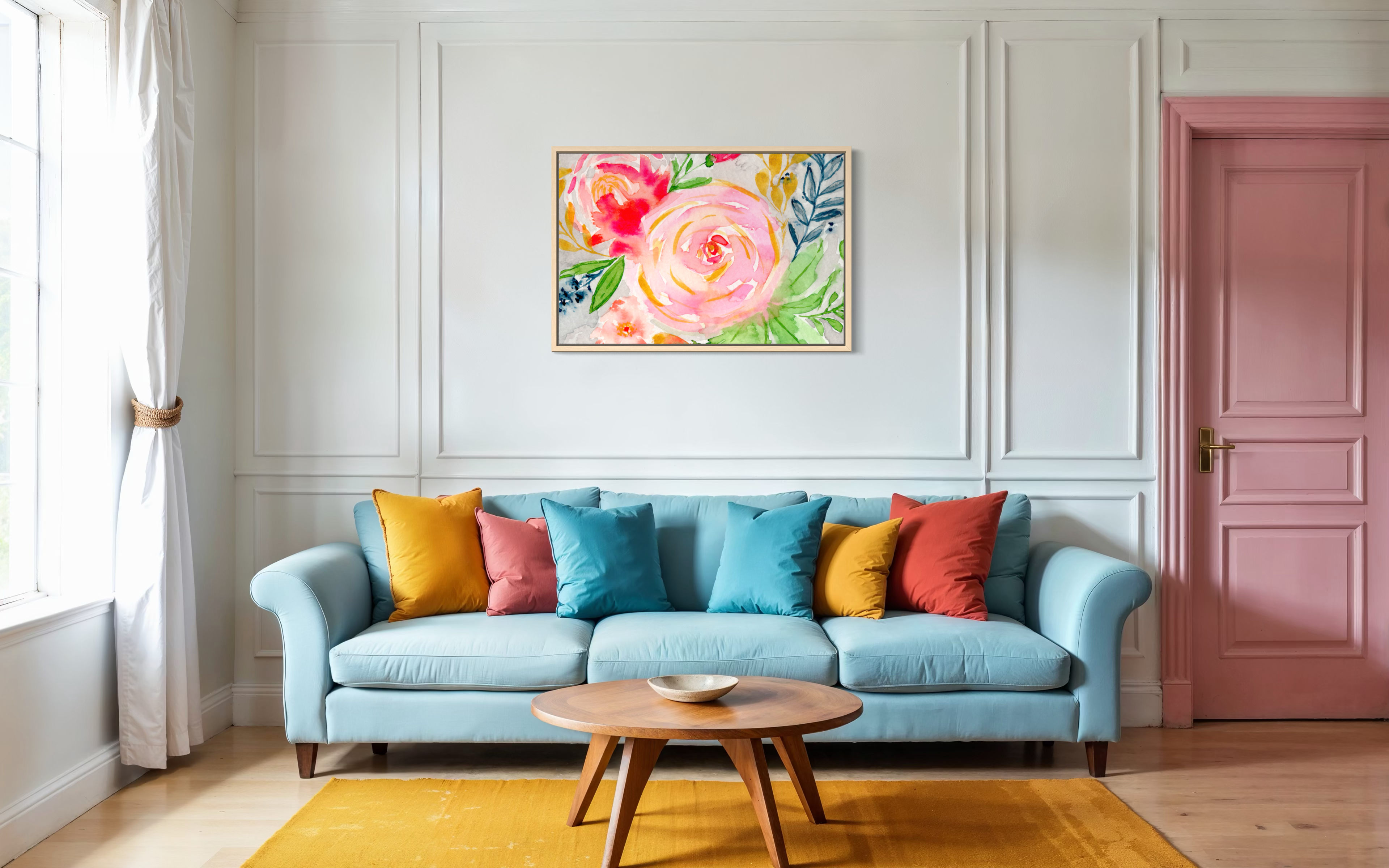 Gathered Roses - Watercolor Art Print | Floral Collection