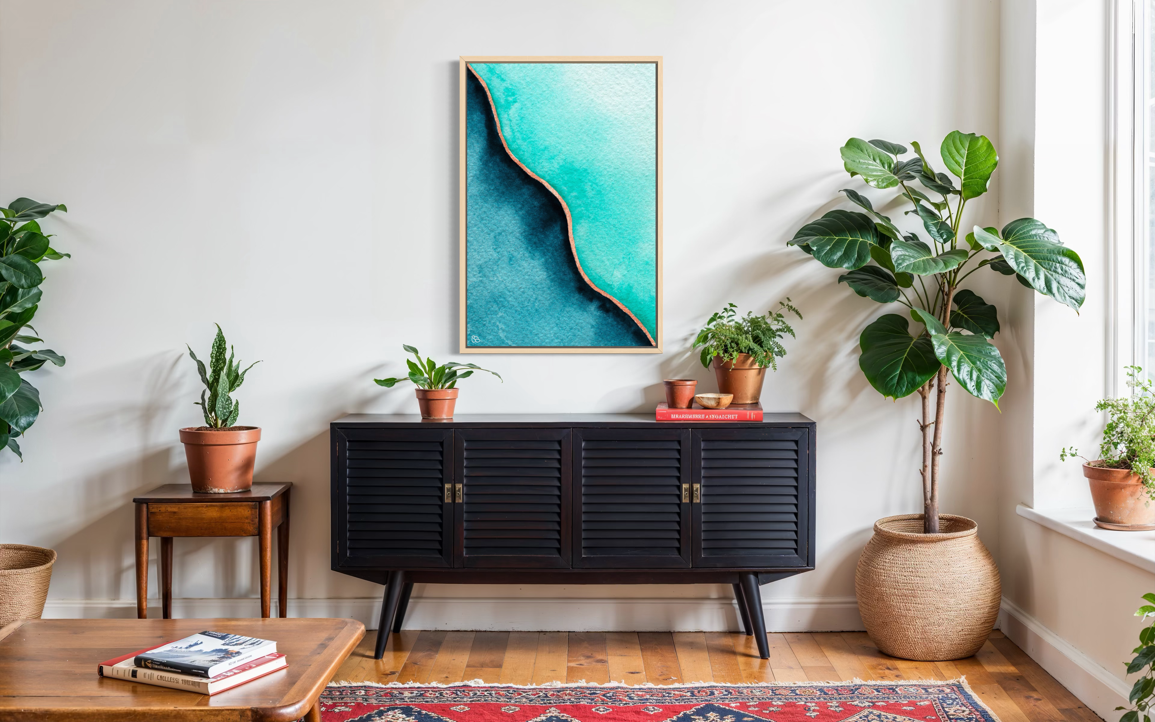 Where Oceans Meet - Watercolor Art Print | Abstract Collection