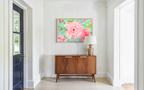 Turquoise Bloomscape - Watercolor Art Print | Floral Collection