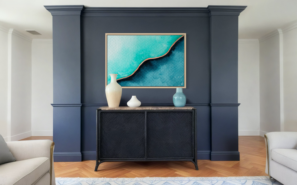 Where Oceans Meet - Watercolor Art Print | Abstract Collection