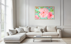Turquoise Bloomscape - Watercolor Art Print | Floral Collection