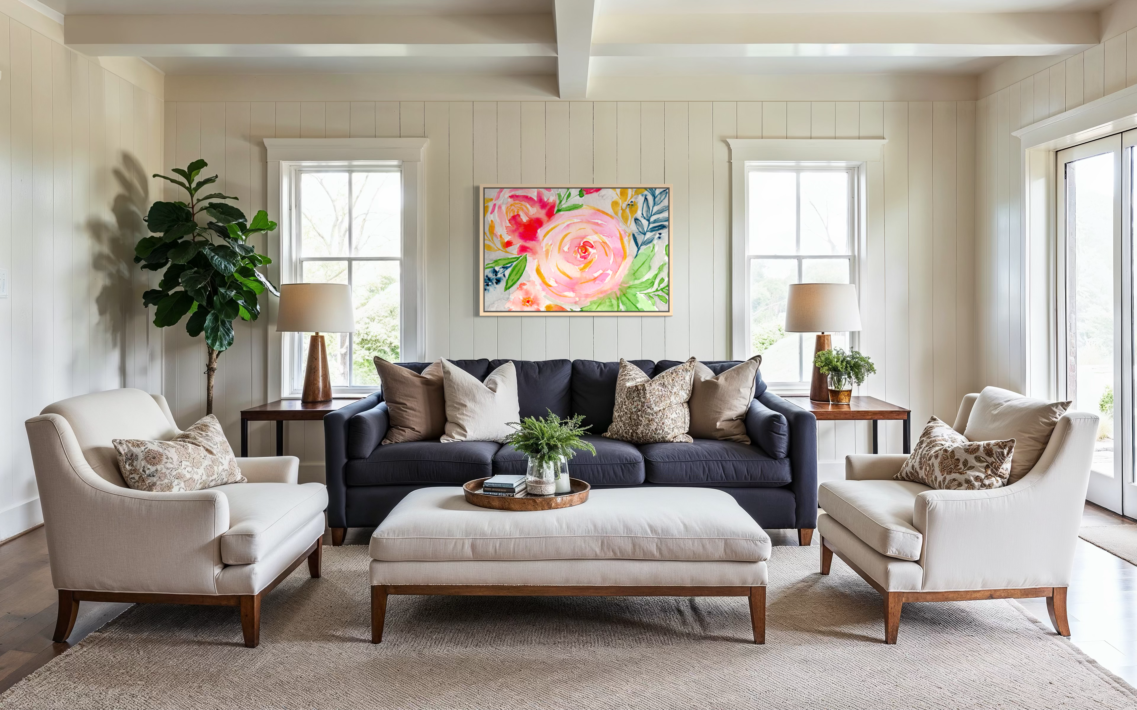 Gathered Roses - Watercolor Art Print | Floral Collection