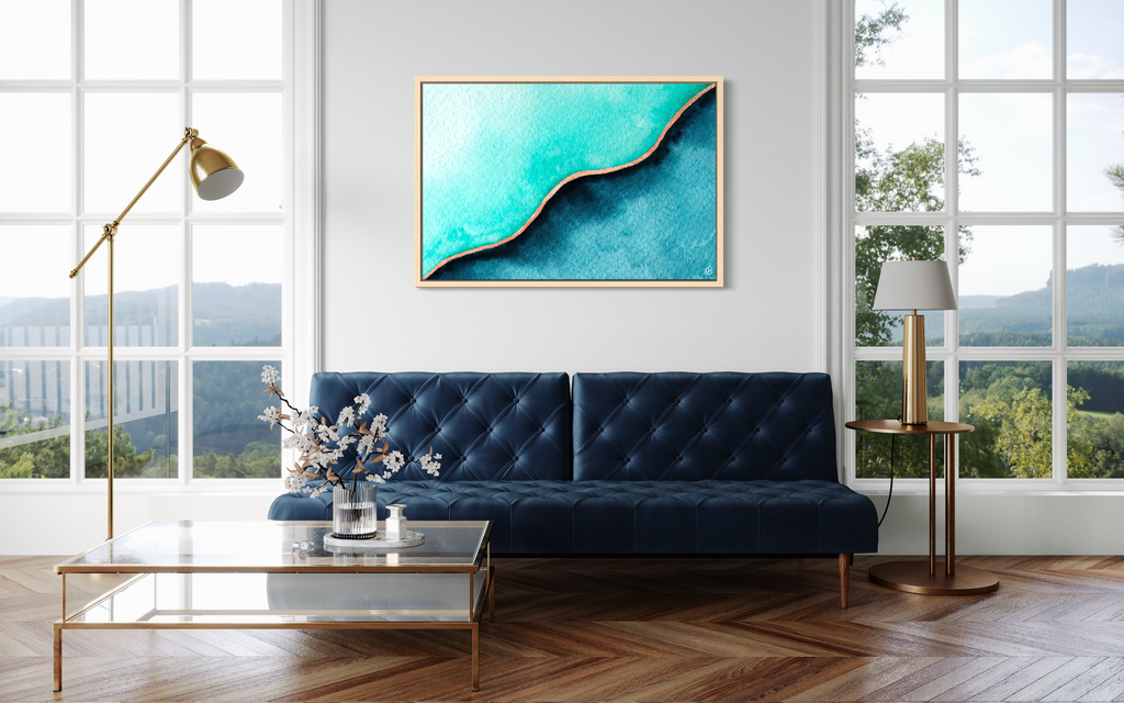 Where Oceans Meet - Watercolor Art Print | Abstract Collection