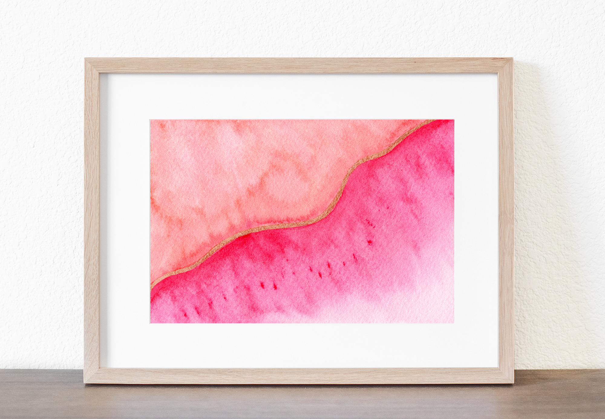 Blush Divide - Watercolor Art Print | Abstract Collection