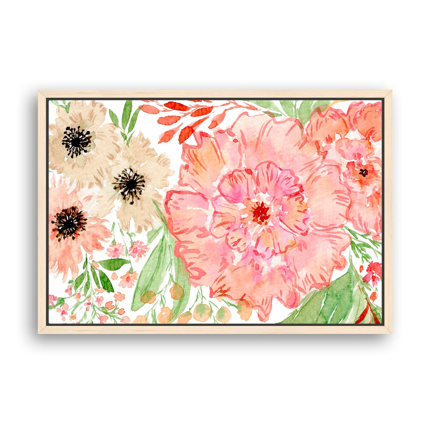Anemone & Peony - Watercolor Art Print | Floral Collection