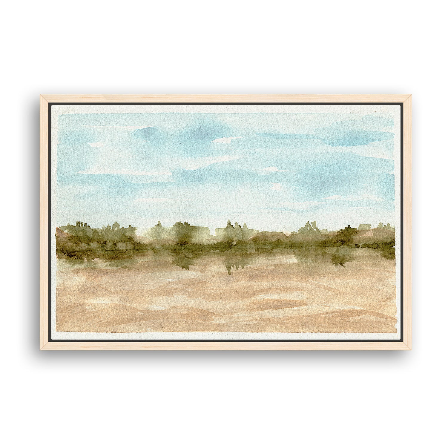 Golden Hills - Watercolor Landscape Art Print - Landscape Collection